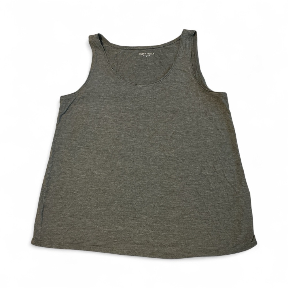 Eileen Fisher Silk Cotton Charcoal Tank Top